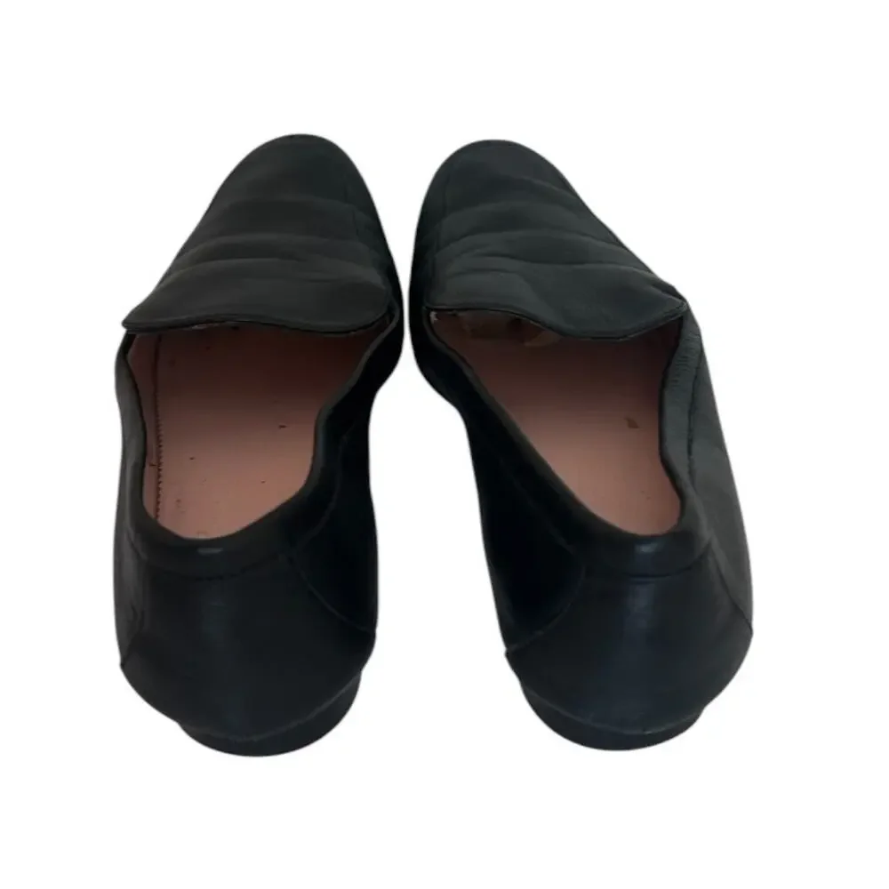 J. Crew Smoking Loafers Leather Black 7